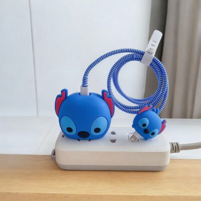 پک 4تایی محافظ شارژر و کابل طرح استیچ (Stitch)