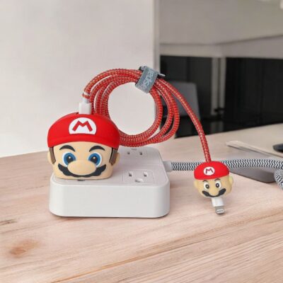 پک 4تایی محافظ شارژر و کابل طرح ماریو قارچ خور (Mario)