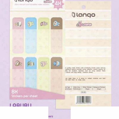 برچسب اسم فانتزی 4برگی لانگو طرح لبوبو