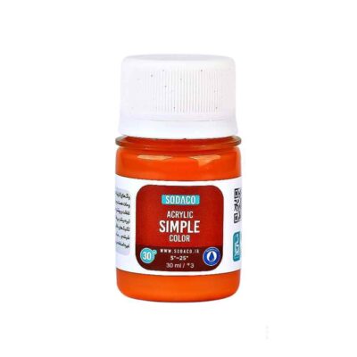 اکریلیک ساده30میل سوداکو نارنجی کد00304