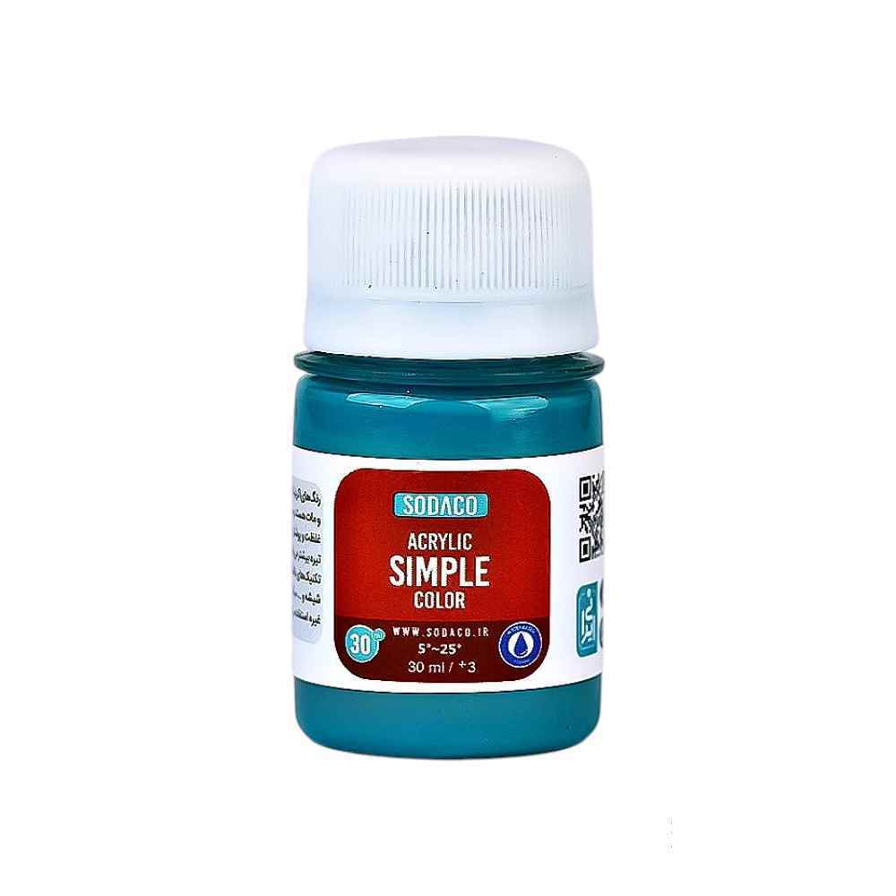 اکریلیک ساده30میل سوداکو فیروزه ای سیر کد00349