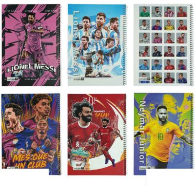 دفتر60برگ وزیری سیمی طرح فوتبالی ایمان کد0402