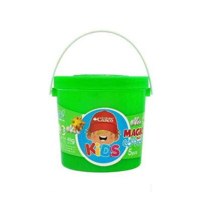 خمیربازی5رنگ جادویی(40گرم سطلی دسته دار) آنتی باکتریال کنکو