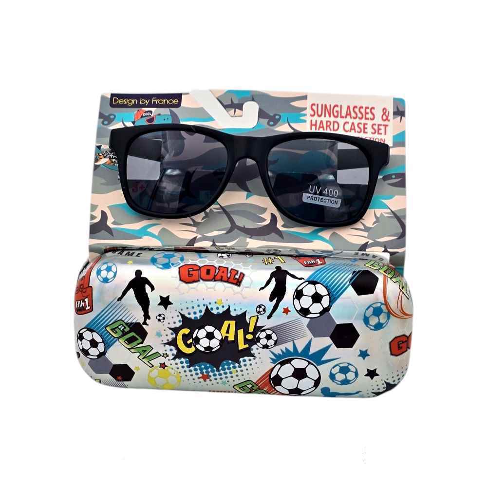 عینک آفتابی یووی400 با کیف وست فوتبالی کدU2075-9
