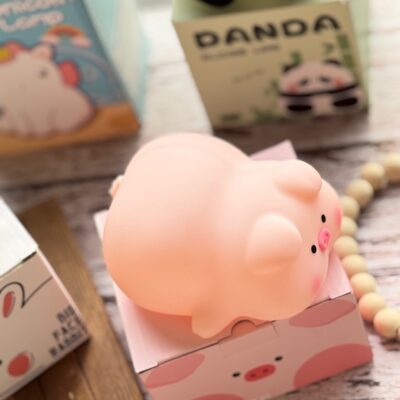 چراغ خواب سیلیکونی خوک صورتی (کدa0204)