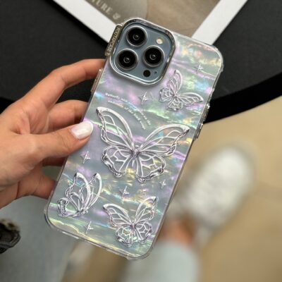قاب PoutapCase Butterfly یخی هولوگرامی (کدC1618)