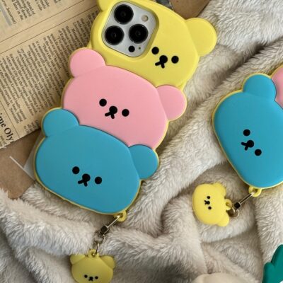 قاب 3 خرس رنگی سیلیکونی (کدC1538)