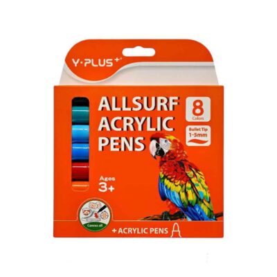 ماژیک اکریلیک8رنگ وای پلاس کدAP240410