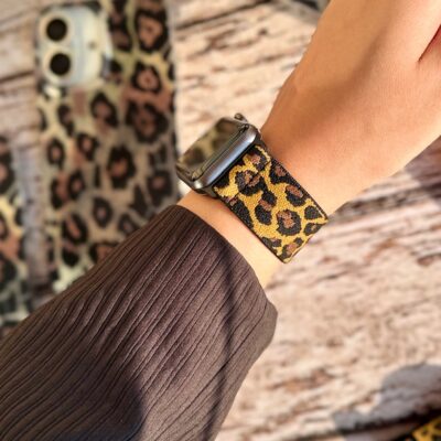 بند اپل واچ کشی طرح پلنگی (کدw5073)