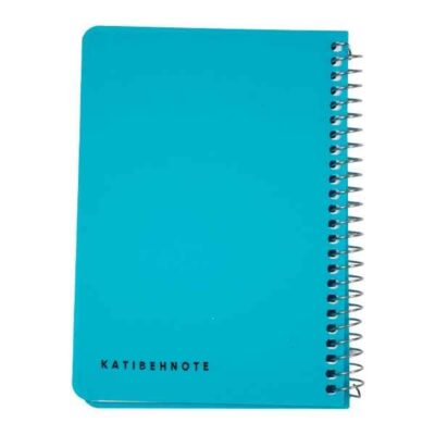 یادداشت 80 برگ فنری جلد طلقی 17*12 بغل بازشو کتیبه تحریر (تک جلدی)