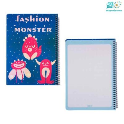 دفتر 50 برگ فنری شطرنجی کتیبه (تک جلدی) -شیرینگ 8 جلدی-