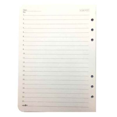 کاغذ کلاسور 6 حلقه وزیری (21*15) 100 برگ مستر نوت (یک بسته)