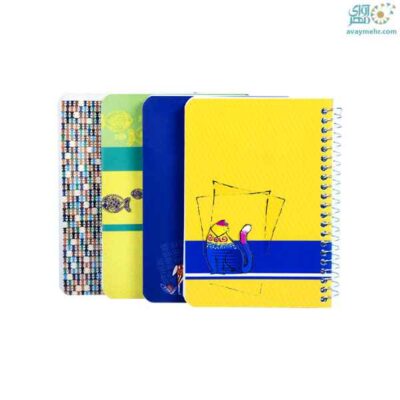 دفتر یادداشت 80 برگ فنر از بغل خبرنگاری 8*13کدF زانیس (تک جلدی)