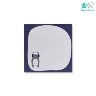 استیک نوت فانتزی 50 برگ سفید 7*7 کتیبه (یک بسته)