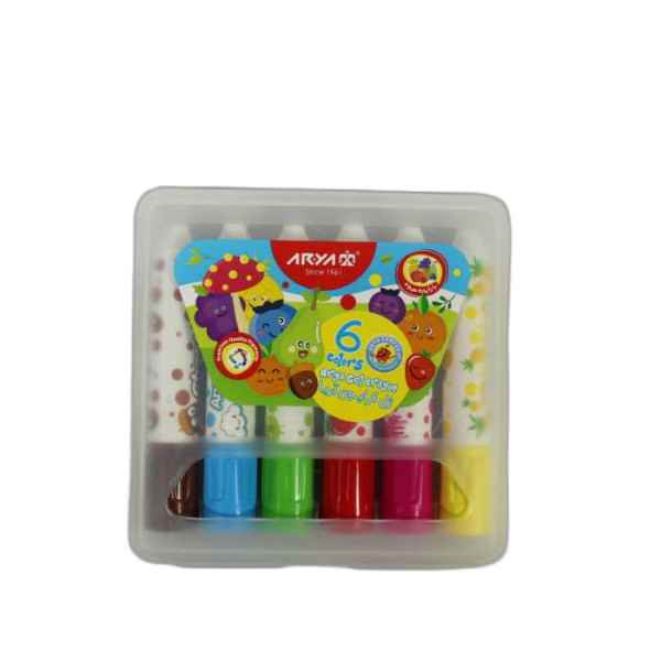 ژل کرایون 6 رنگ کیفی 2060 آریا (6 عددی)