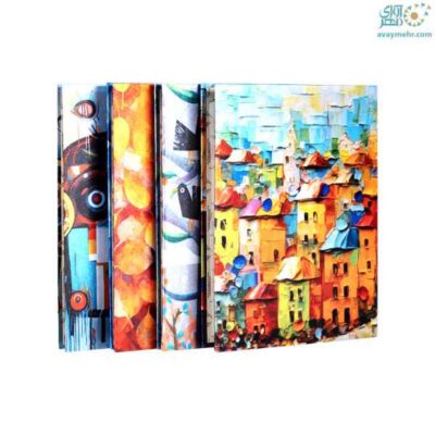 کلاسور 100 برگ پارچه ای 26 حلقه قفل فلزی کیمیا (تک جلدی)