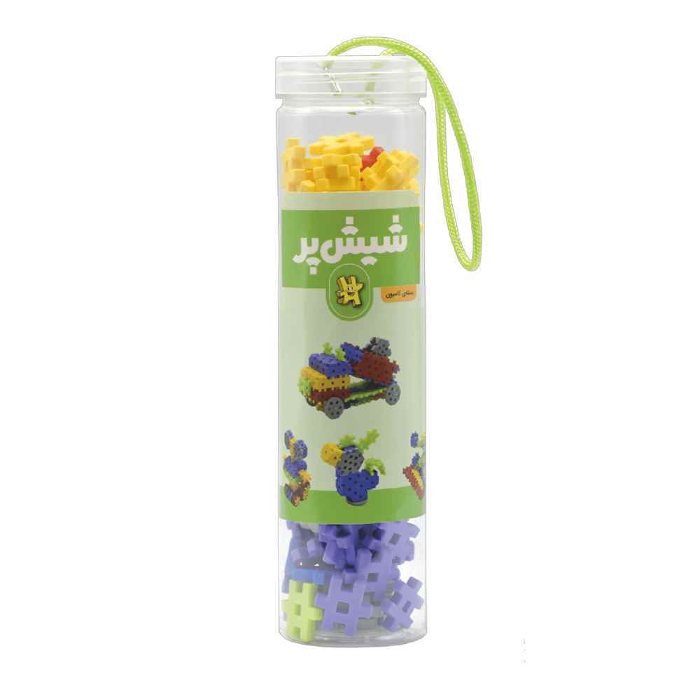 بازی ساختنی شش پر پایه 3(سبز) هوپا