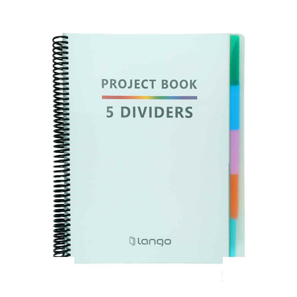 دفتر100برگ سیمی رحلی جلد طلق لانگو سری پروژه PROJECT BOOK