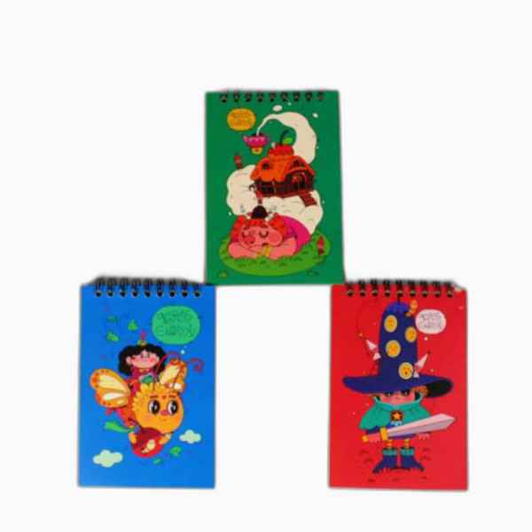 یادداشت 80 برگ فنر بالا 9*13 کاغذ کرافت فانتزی کاغذ باد