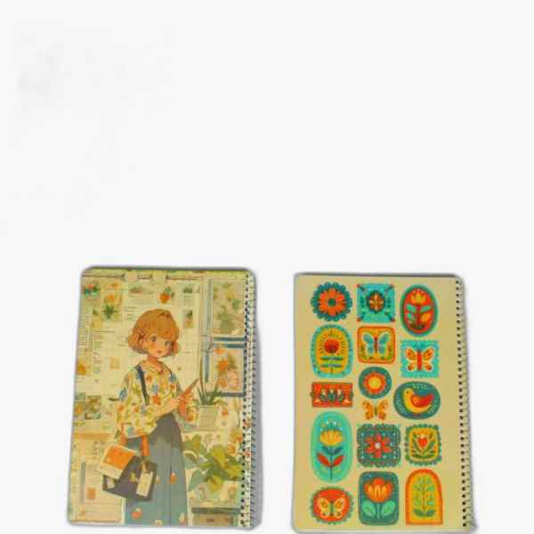 دفتر 80 برگ تک خط فنری جلد طلقی طرح فانتزی امید دیمو (شیرینگ 10 جلدی)