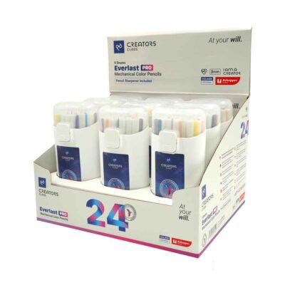 مدادرنگی24رنگ مغز 3میل قوطی پلاستیکی(اتودی)سیکلاس سری Everlast Pro کدCP30-24