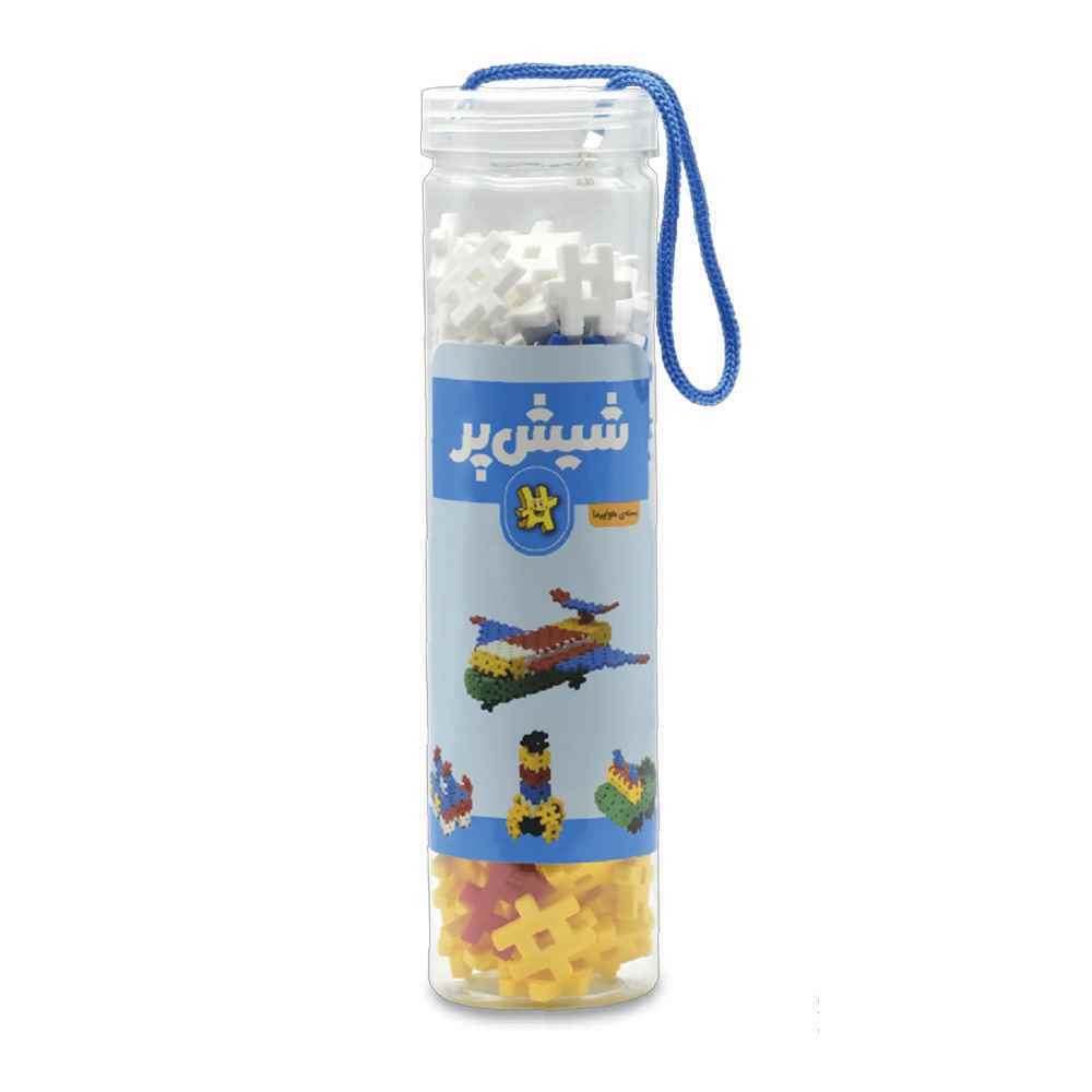 بازی ساختنی شش پر پایه یک هواپیما(آبی) هوپا