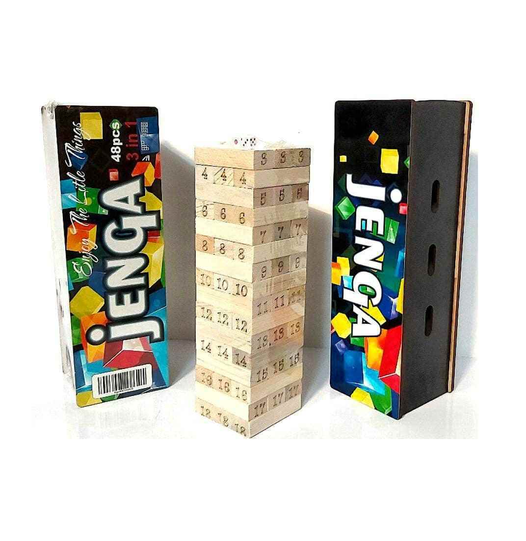 جنگاجعبه قرمز 54قطعه چوب رنگی