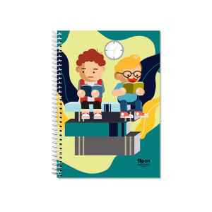 دفتر 60 برگ دو خط فنری فانتزی 259 الیپون